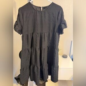 SHEIN black Textured dress